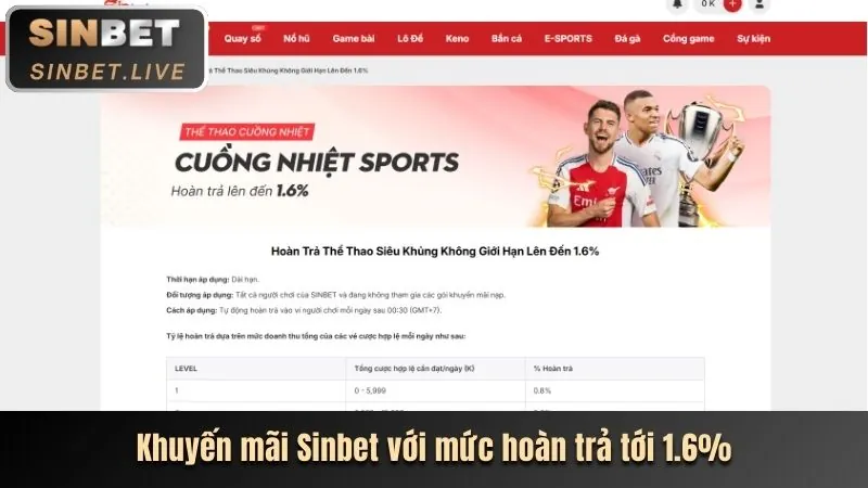 Hoàn trả cược thể thao mi88